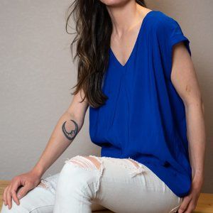 Royal Blue Basic Blouse